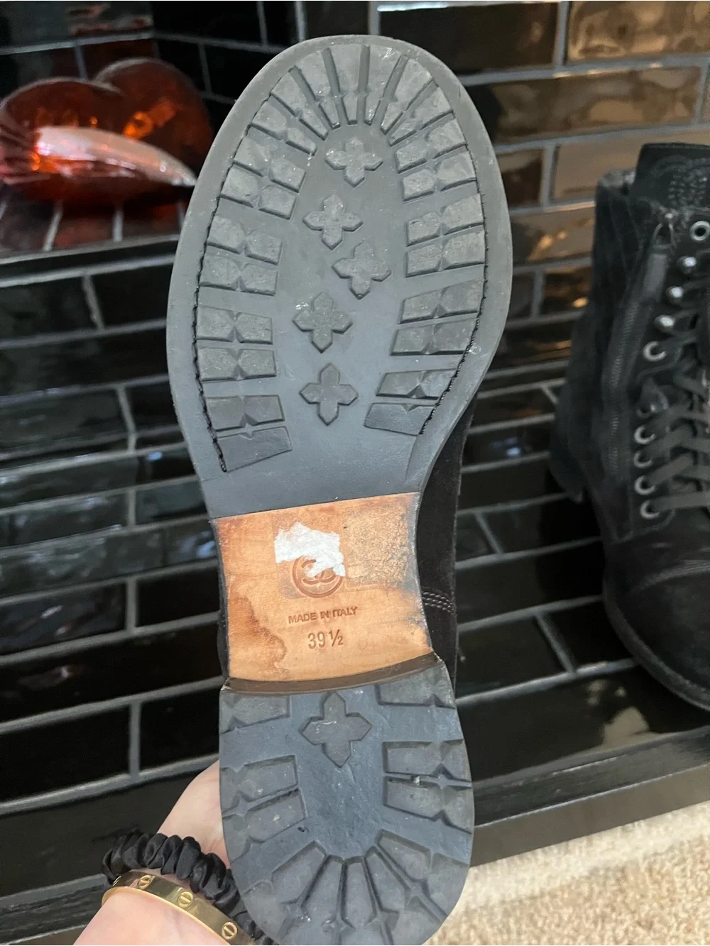 Chanel combat boots